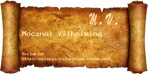 Mocznai Vilhelmina névjegykártya